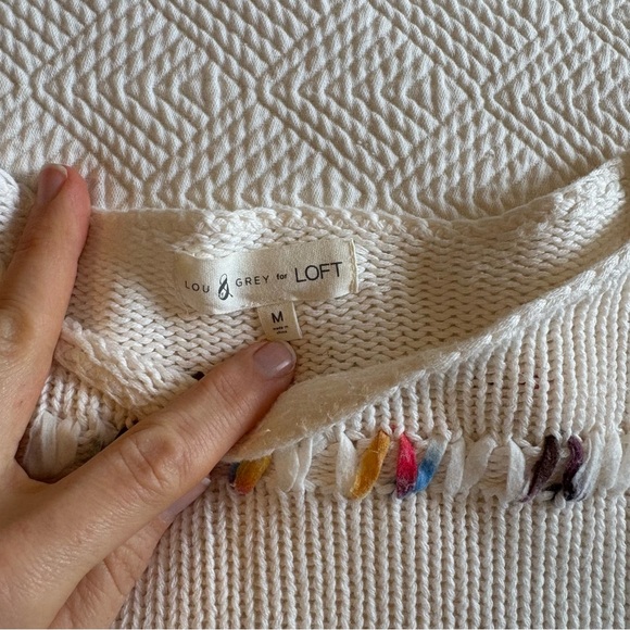 Loft White Sweater - Picture 2 of 3